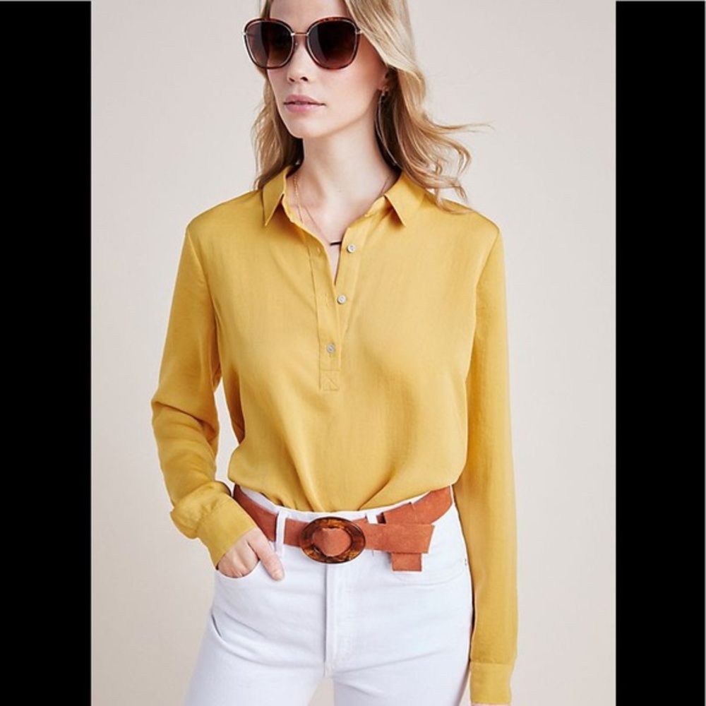 Anthropologie Dolan Yellow Tunic size Small